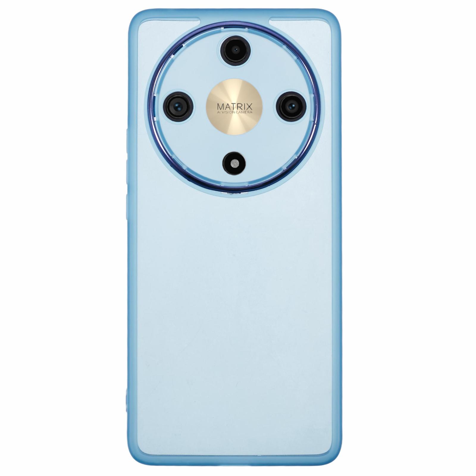 

DKSM Series For Honor Magic6 Lite 5G/X50 5G/X9b 5G Case Electroplated Camera Frame TPU Phone Cover Transparent Cyan