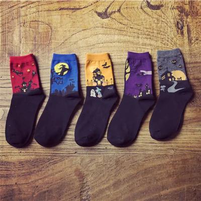 Individuelle Weinsocken Herbst Frühling Herbst Neu Dobby Halloween Socke Lustige Damensocken Neuheit Coole Socken Weihnachtsgeschenk für Mädchen