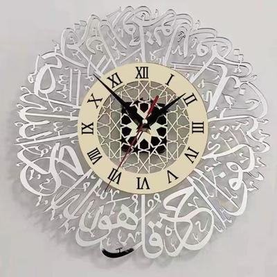 Acrylic Mirror Decoration Clock Arabic Calligraphy Art Interior Decoration
