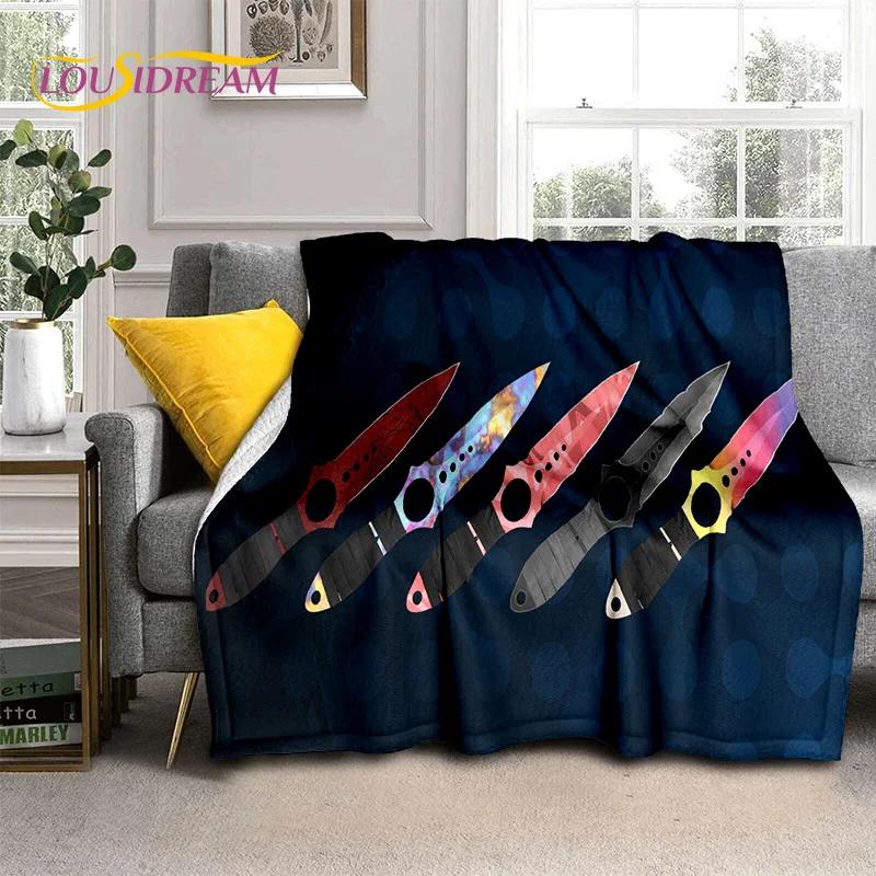 Rifle Pistol Cartridge USP,AK,AWP,M4,3D Gun Knife Blanket,Soft Throw Blanket for Home Bedroom Bed Sofa Picnic Cover Blanket Kids