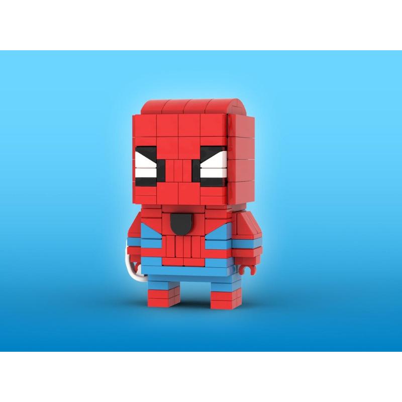 Platinum Brick MOC-100651: Spider-Man (Classic Suit) Square Head Figure
