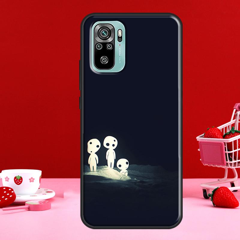 Anime Kodama Tattoo Case For Xiaomi Redmi 10 9 9A 9C 9T Back Cover For Redmi Note 11 Pro 8 9 10 Pro 9S 10S 11S