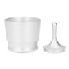 Kaffeepulver-Picker Aluminiumlegierung Ergonomischer Kaffeepulver-Auffänger für 51mm 53mm 58mm Siebträger Silber