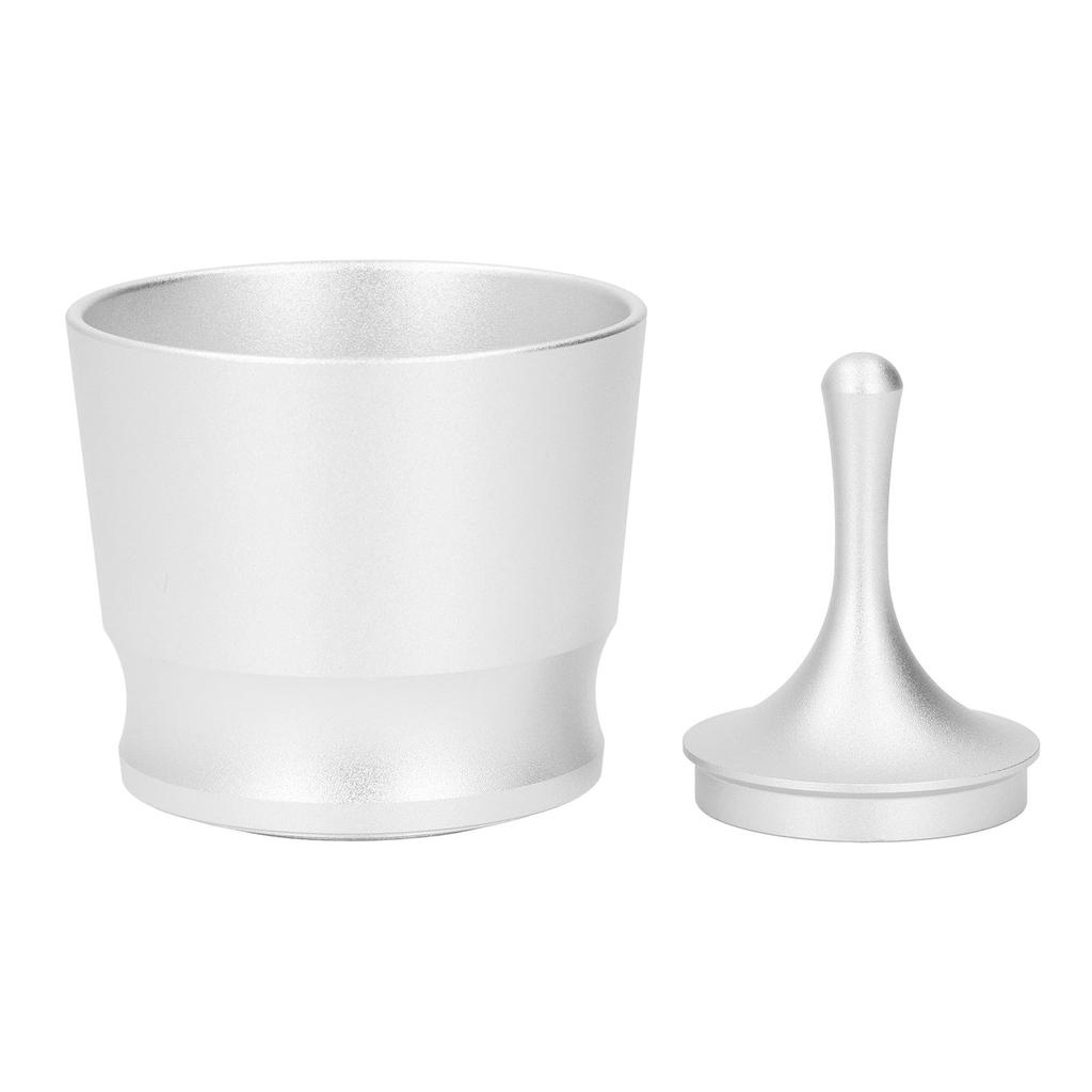 Kaffeepulver-Picker Aluminiumlegierung Ergonomischer Kaffeepulver-Auffänger für 51mm 53mm 58mm Siebträger Silber