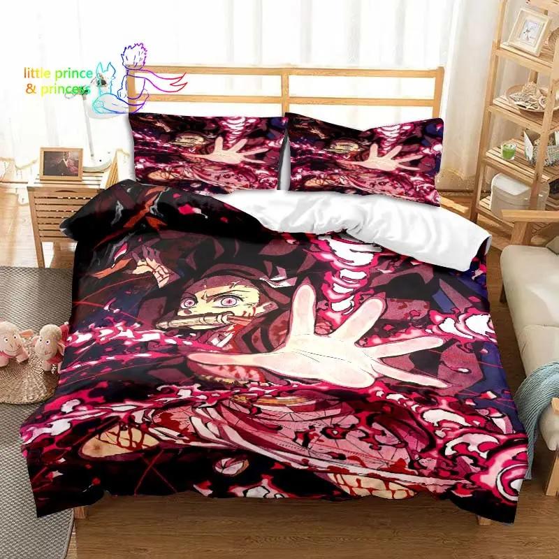 

3D Камадо Нэдзуко Аниме Клинок, рассекающий демонов Постельное белье Односпальный Полуторный Двуспальный Квинсайз Кингсайз Комплект для кровати Взрослый Детский Спальня 3D Принт 90x190cm(35x74inch)