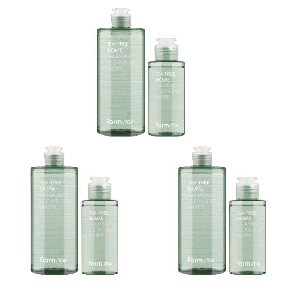 FarmStay Tea Tree Biome Calming Cleansing Water Special Set (400ml + 100ml / 13.52 Fl.oz. + 3.38 Fl.oz.) (3 Options)