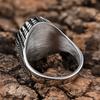 A Retro, Simple and Trendy Men's Ring with Stone Snake Patterns