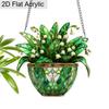 Acrylic Lily of the Valley Potted Plant Suncatcher Stained Glass Effect Window Hanging Ornament Flower Lover Gifts