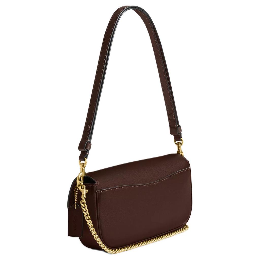 Coach Brooke 25 Logo Chain Shoulder Bag Women Shoulder Bag Gold Brown CAN90-B4MPL
