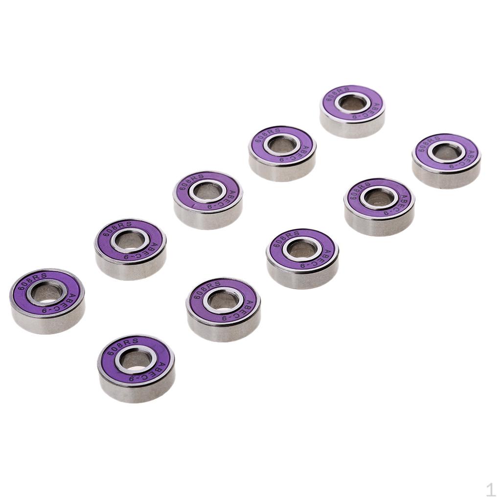 ABEC9 608RS Roller Skate Wheel Bearings Skatebaord Longboard Pack of 10