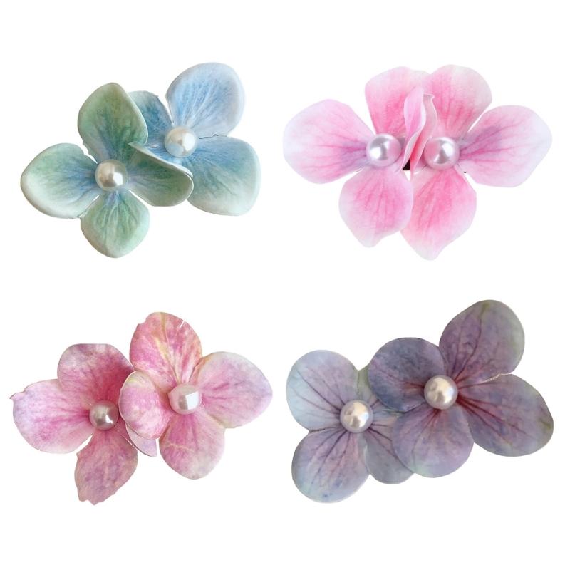 Pince à Cheveux Fleurie Pince Latérale Pince Latérale Ornement de Cheveux de Fête Pince à Cheveux Fleurie Accessoire de Cheveux Parfait pour les Dames Élégantes