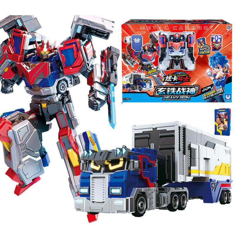 Neuer Metall-Cardbot Verwandlungsroboter zu Auto Actionfiguren BLAUER POLIZIST mit Kartenverwandlung Auto Spielzeug für Kindergeschenk