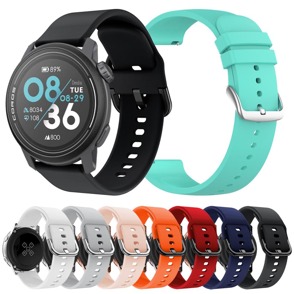 Sportliches Silikon-Uhrenarmband 20 mm 22 mm für COROS PACE 3 2 und COROS APEX 2 Pro 46 mm 42 mm, weiches, atmungsaktives Armband