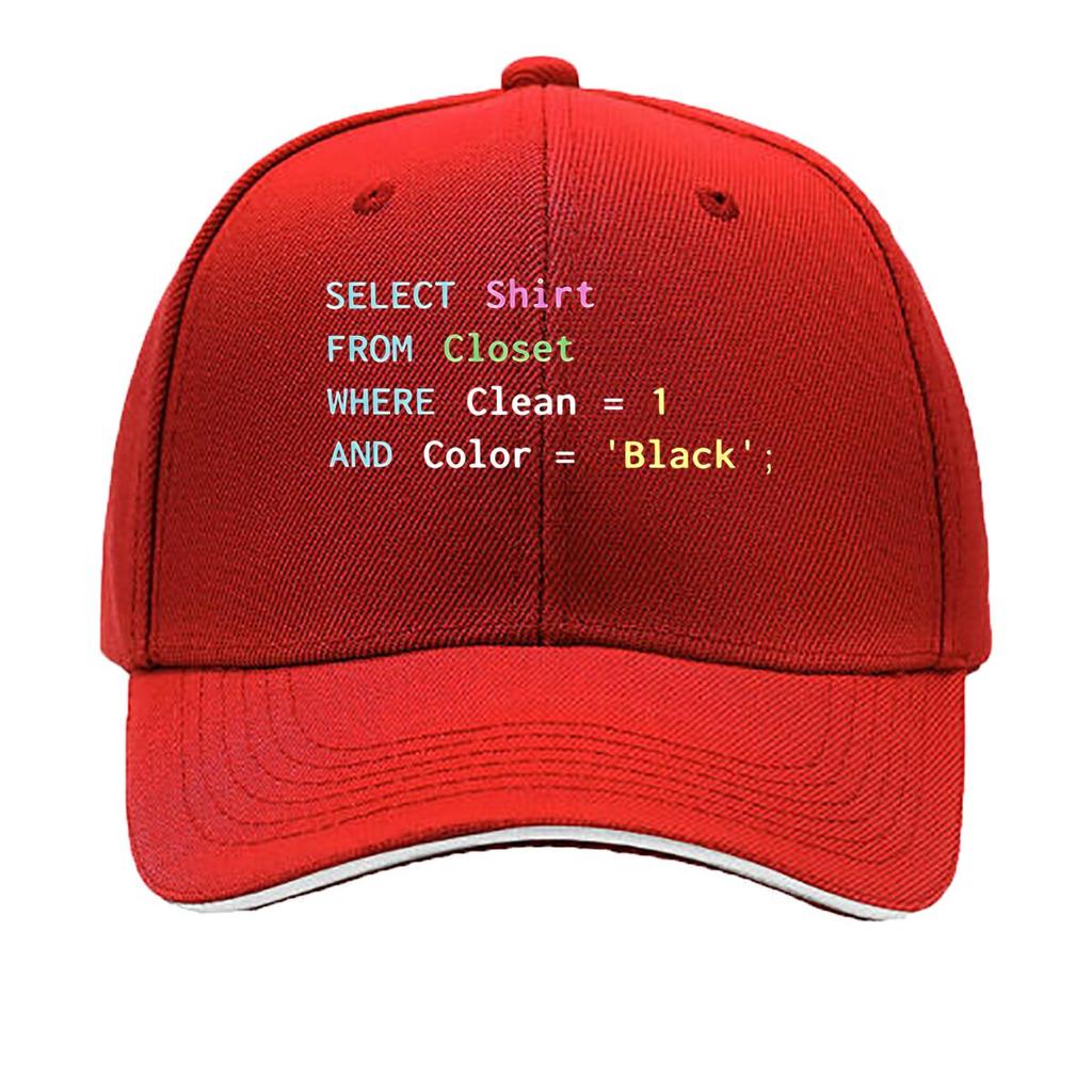 Black Shirt Fashion Art Sandwich Baseball Cap