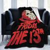 Friday Jason Voorhees 13th Flannel Throw Fashion Blanket Horror Scary Halloween Bedding Throws Knitted Fashion Blanket Travel Thin Breathabl
