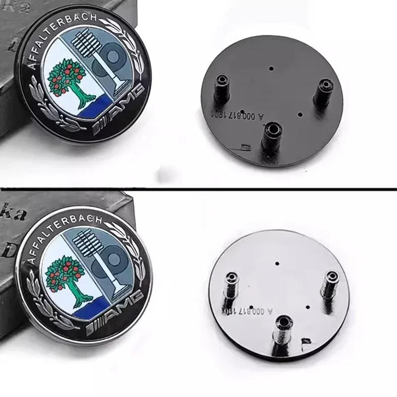 

Car Sticker For Mercedes Benz 3 Pins ABS Car Emblem Front Top Grille Hood Edge Head Bonnet Badge for Mercedes Benz New E/S Class silver base 38mm