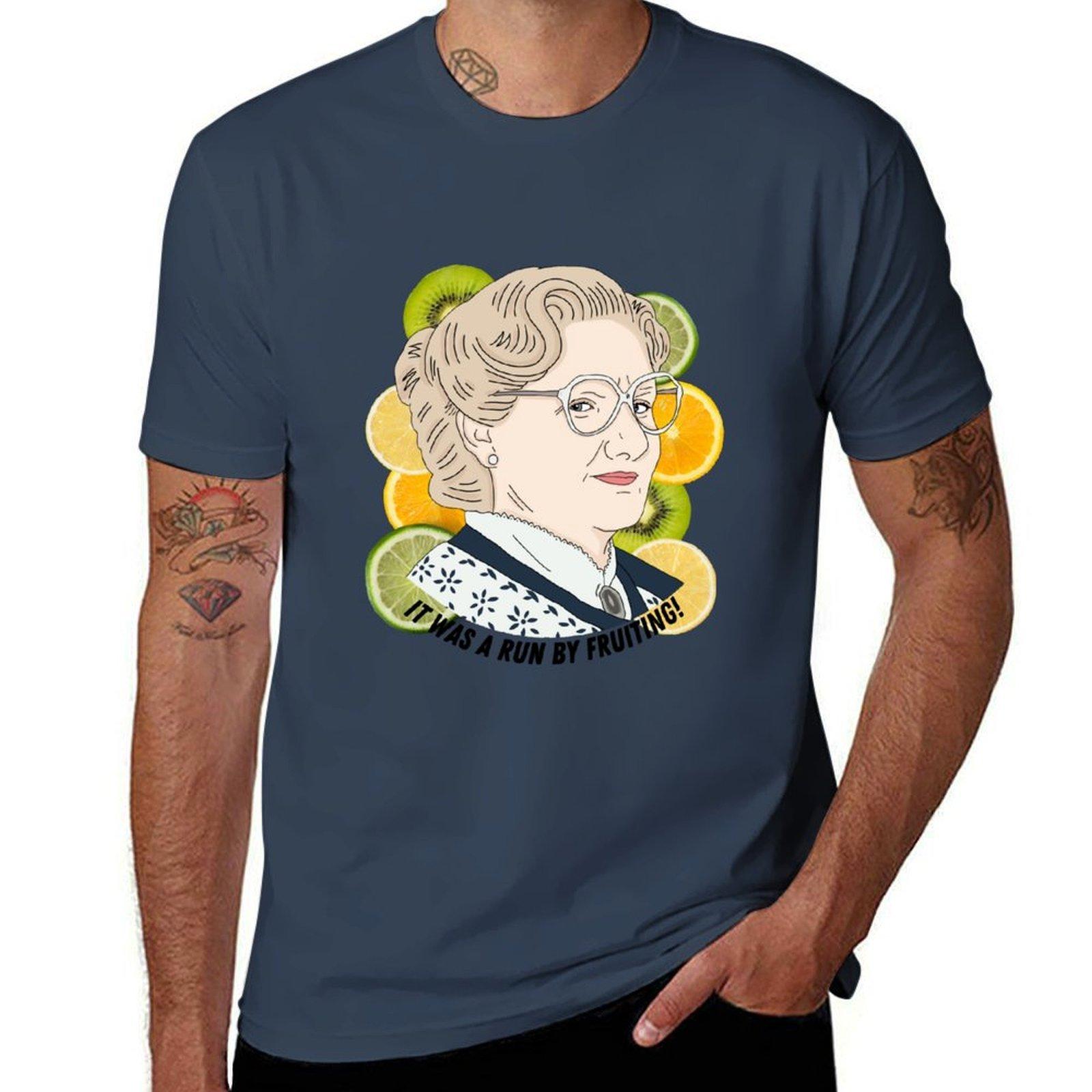 Mrs Doubtfire Run By Fruiting Tshirt Plus Size Summer Casual Tshirt S