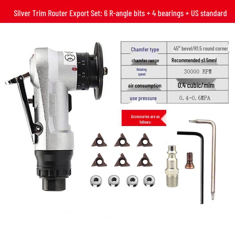 Handheld 45° Pneumatic Chamfering Machine for Metal Deburring