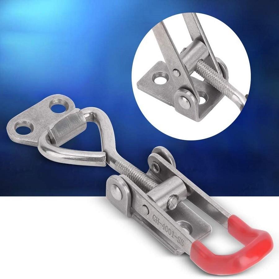 2pcs Adjustable For Toggle Clamp Quick Buckle GH-4001-SS Stainless Steel 304 for Toolbox Drawer Chest Cabinet Hardware Use