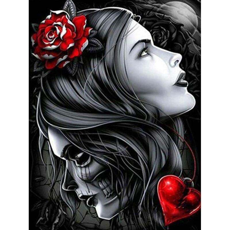 

Алмазная вышивка крестом комплект красный черный пейзаж стены книги по искусству портрет 5D алмазная живопись DIY подарок домашний декор Full Round 30x40CM