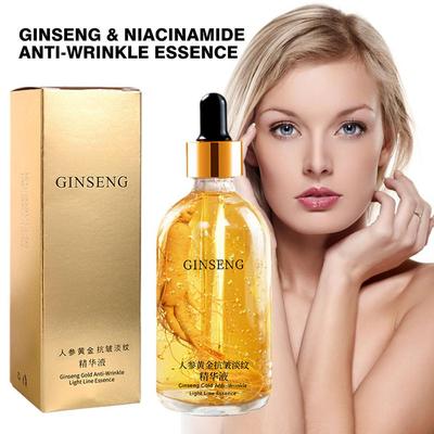 Gold Ginseng Serum Anti-Falten Lifting Straffend Mildert Feine Linien Aufhellend Flecken Hyaluronsäure Niacinamid Gesichtsessenz