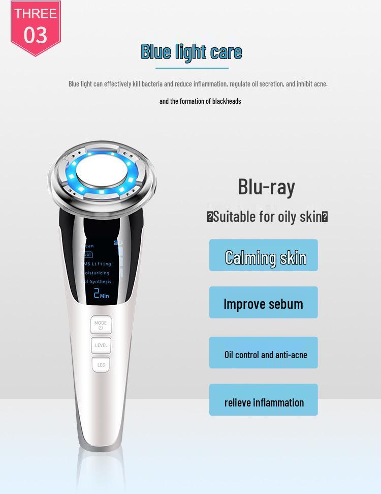 EMS Microcurrent Photon Rejuvenation Facial Lifting Massager with Hot/Cold Therapy
