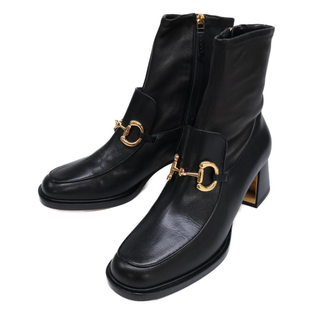 GUCCI 719830 Horsebit Women's Boots shoes 41 blackUsed