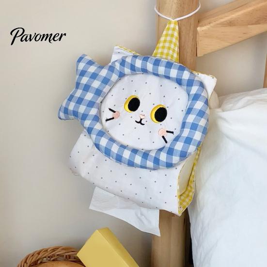 Fabric Tissue Holder Hanging Box Holder, Foldable Napkin Dispenser, Bathroom Paper Towel Durable Portable Storage Organizer, for Car And Office