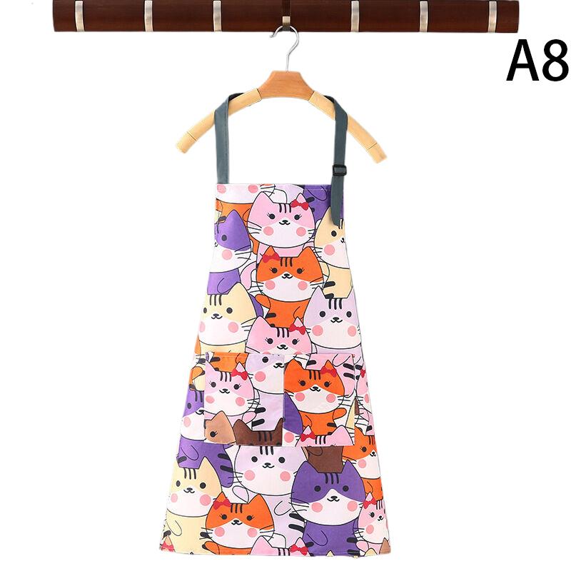 

Милый цветочный кухонный бытовой маслостойкий фартук для приготовления пищи для женщин, детей, мужчин, водонепроницаемый для взрослых, аксессуары для выпечки кофе