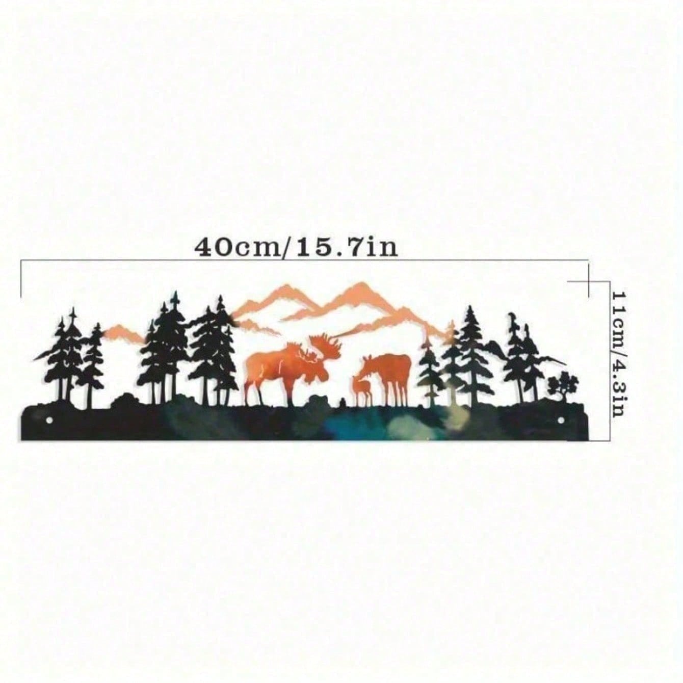 

Vintage Moose Wall Art Winter Forest Christmas Tree Rustic Cabin Nordic Holiday Decor TY3884-02 різнокольоровий