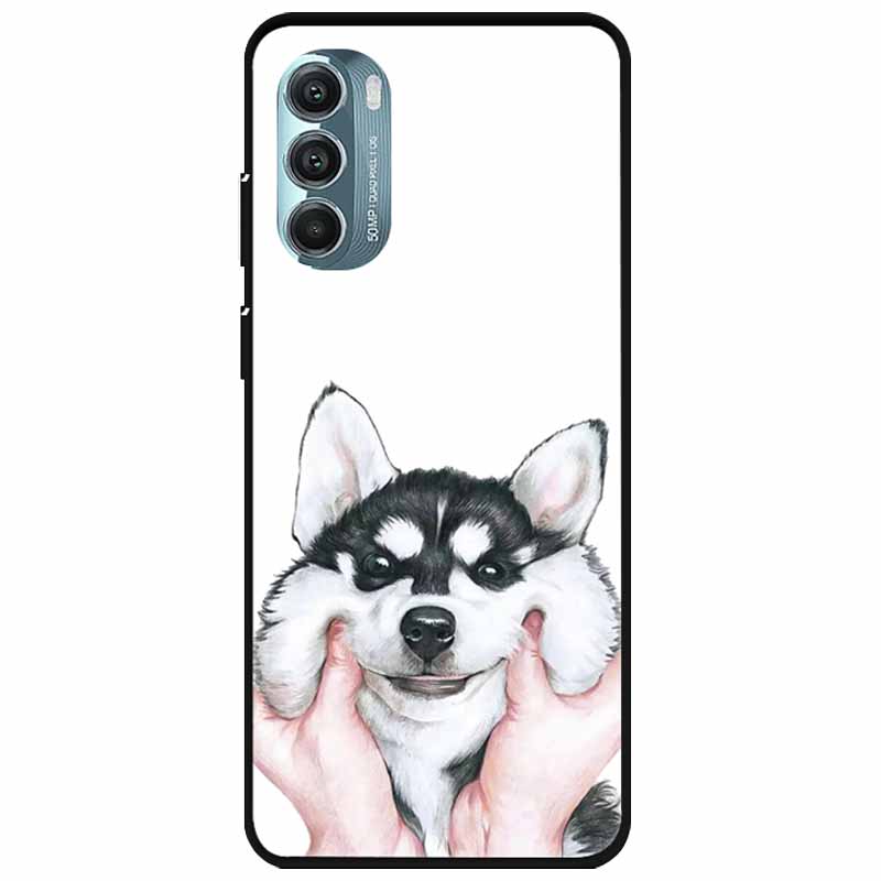 For Moto Edge 2022 Case Silicone Luxury Cartoon TPU Bumper For Motorola Edge (2022) Soft Phone Cover Shell on for MotoEdge Dog