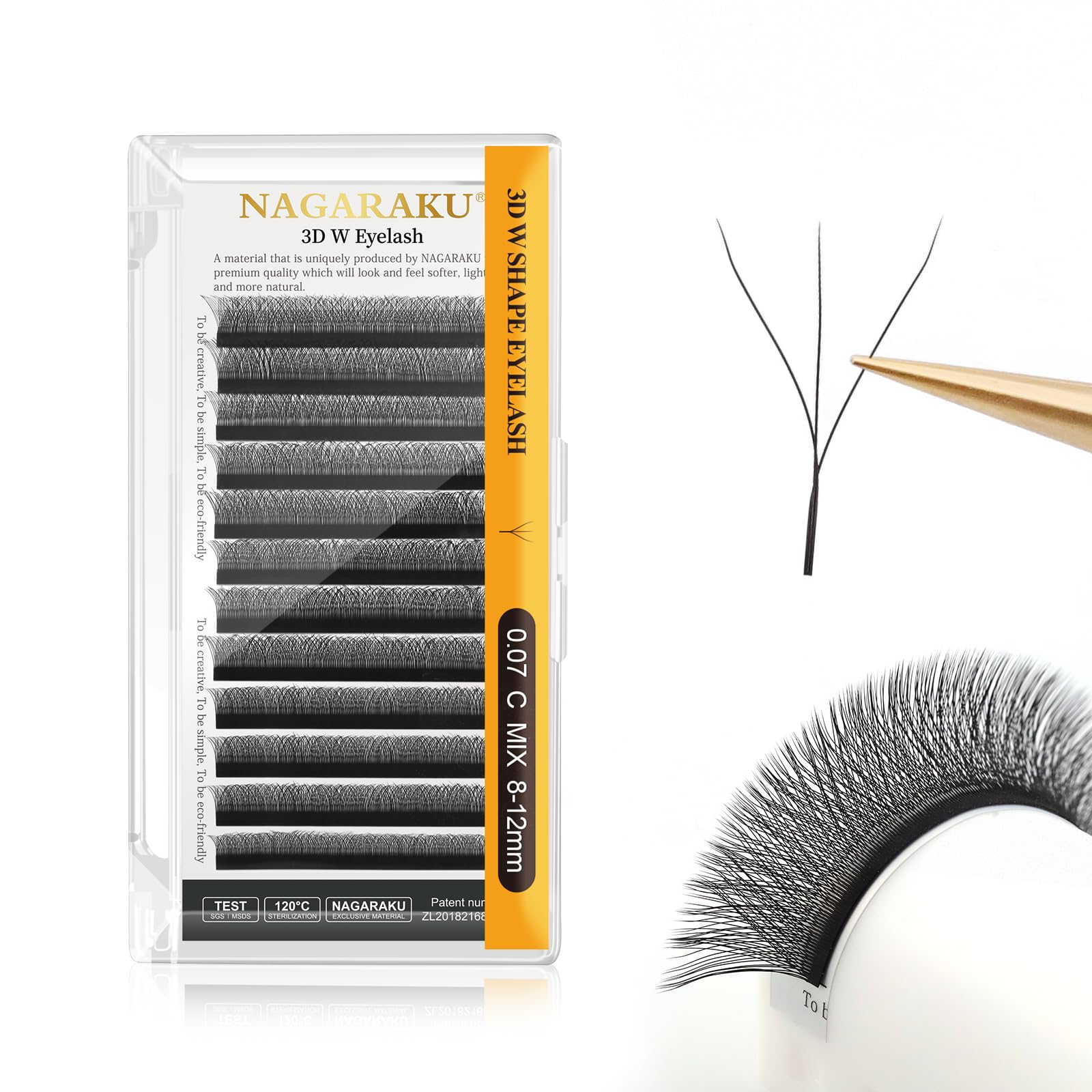 

NAGARAKU Eyelash extensions 3D volume lash Bloom lash No need to make a fan Thickness C curl mix Length eyelash extensions Eyelash salon Lightweight