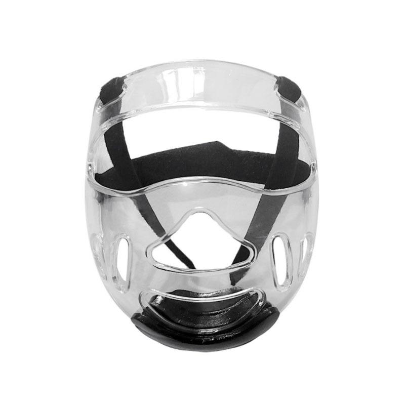 Karate Boxing Face Head Protection Helmet Mask Detachable Taekwondo Helmet Protector Face Head Protecter Transparent Mask Helmet