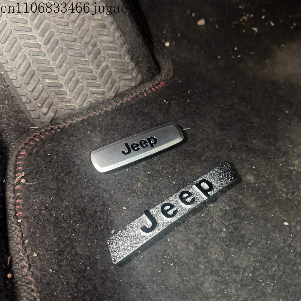 Car Styling Floor Mat Metal Emblem Stickers with screws For Jeep Badge Grand Badge Cherokee Wrangler Renegade Compass JK Patriot