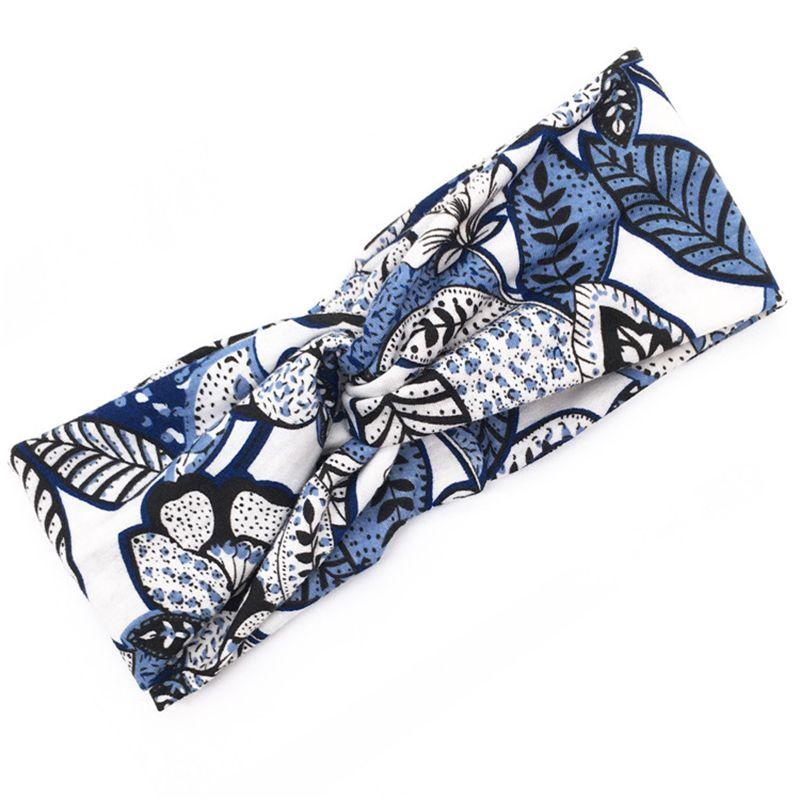 Comfortable Bohemian Style Elastic Headband With Floral Design For Active Women