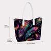 Bohemian Colorful Feather Printed Tote Bag for Women Large Capacity Casual Daily Shoulder Handbag for Shopping Travel
