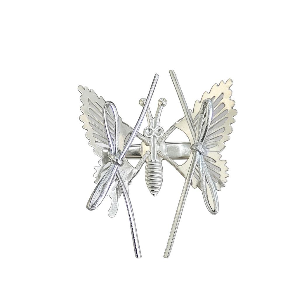 Vintage Schmetterlings-Quasten-Haarspange: Damen Perlen Haaraccessoire im antiken Stil für Pony und Seitenclips.