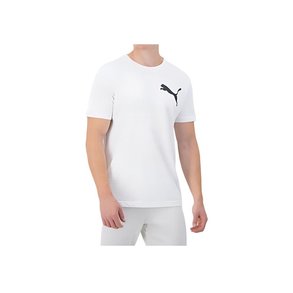 Puma Big Logo Short Sleeve T-Shirt Men Tops White 855072-02