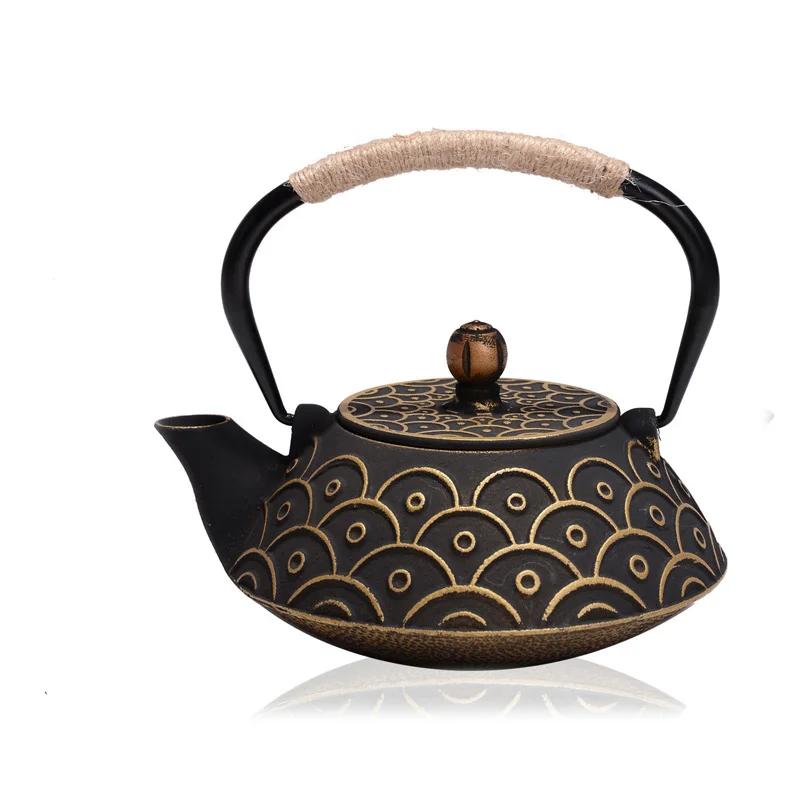 900ml Cast Iron Cherry blossoms Kettle Teapot Accessories Tea Set House Decor for Friends Family Wedding Lovers