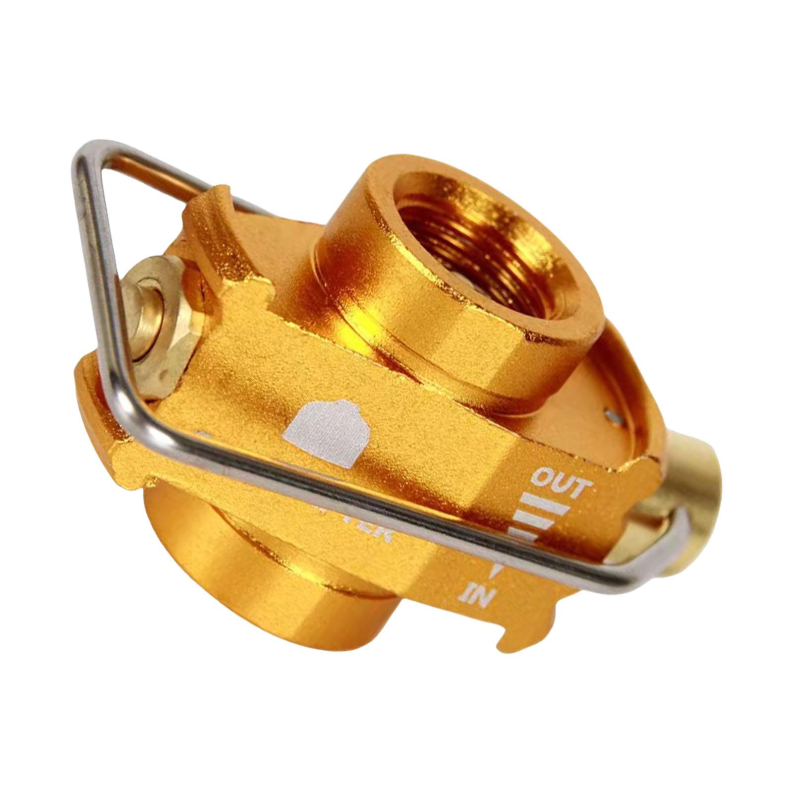 

Кемпінг На відкритому повітрі Адаптер для плоского газового балона Заправка Адаптер для перехідника на плоский балон Заправка газом з балончика Адаптер для заправки Тривалий золотий