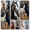 Black White Horses Galloping Phone Case For Xiaomi Redmi Note 14 13 12 Pro Plus 5G 9S 9 10 11 4G 14C 13C 12C 10C 9C 9A Cover