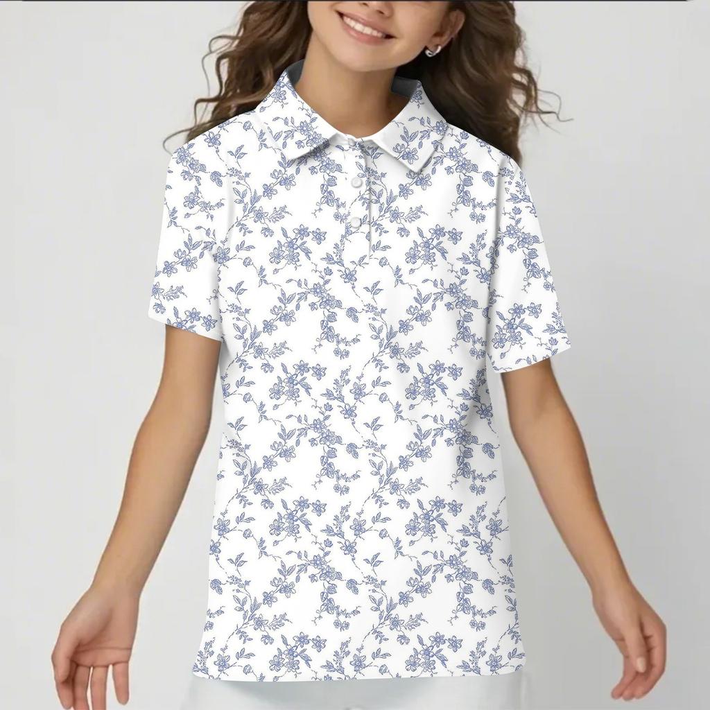 Children's Daily Casual Short-sleeved Print Tops T-shirts  Shirts