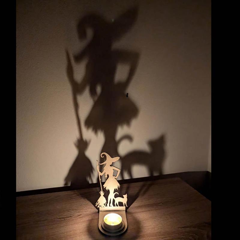 Wooden Crafts Ghost Candles Ghost Horror Halloween Party Decoration Home Living Room Ornament