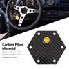 Steering Wheel Horn Cover, Universal Car Steering Wheel Horn Button Plate for MOMO Bolt Steering Wheel, Black Carbon Fiber Steering Wheel Center Cap K