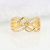 Luxury Exquisite Micro-inlay Zircon Hollow Out Wave Multi-layer Lines Rings for Women Personality Fashion Jewelry Accessory Gift