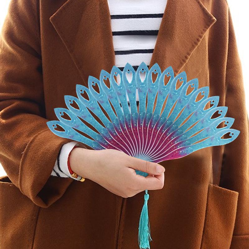 Crystal Epoxy Fan Mold for Jewelry & Mirror Making - Feather Design Silicone Mold