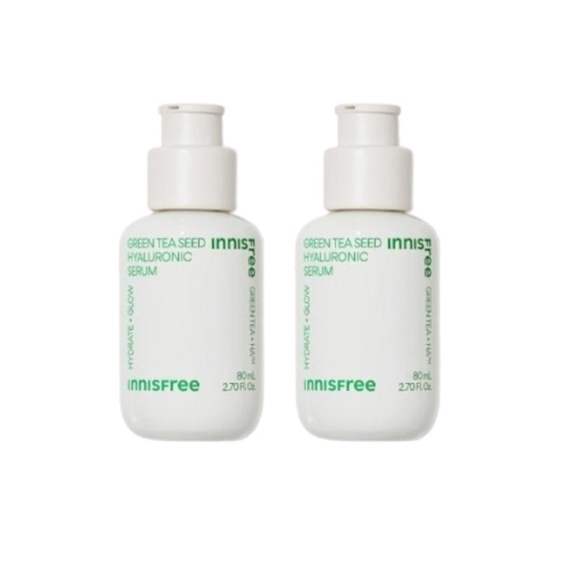 Innisfree Grüntee Hyaluronsäure Serum 80ml | Großformatiges Hydratisierungs- und Feuchtigkeitsspendendes Koreanisches Gesichtsserum