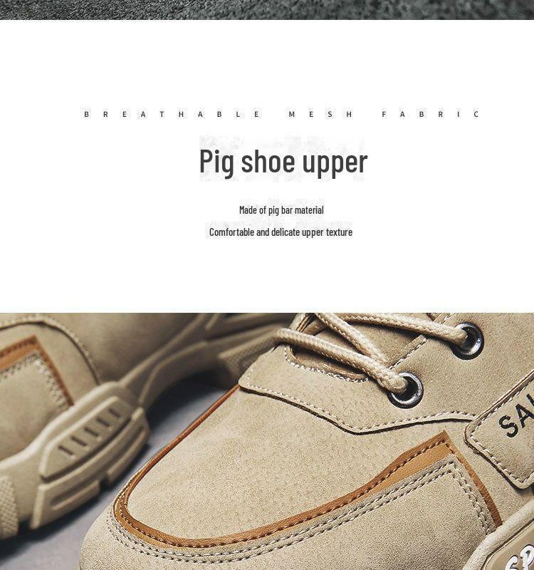 Men's Korean Style Velvet-Lined Martin Boots – High Top, Warm Winter Work Shoes