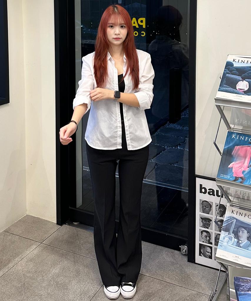 Ppaeppae Secret Banding Stretch Bootcut Black Slacks