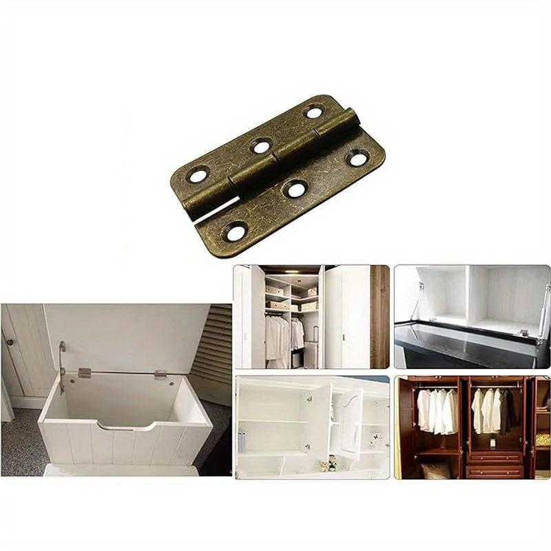 8 Pcs Antique Bronze Hinges Vintage Butt Hinges Folding Cabinet Gate Closet Door Hinge